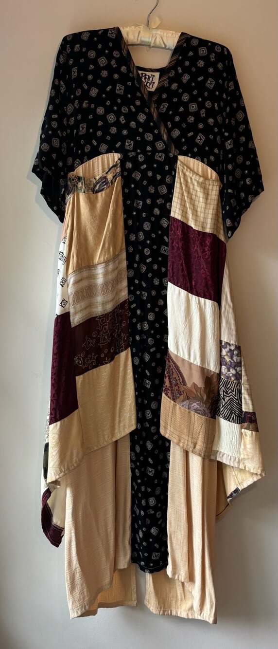 Donna Karan New York Patchwork Kimono Dress Size 1